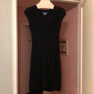 Black silk dress from Anthropologie